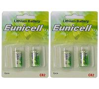 Eunicell - 4 batterie al litio CR2 (2 blister da 2 batterie)
