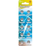 Eunicell Batterie AG12 LR43 SR43W 386A, 10 batterie alcaline a bottone da 1,5 V, batteria per orologio a lunga durata per calcolatrice, giocattoli ed elettronica, a prova di perdite e affidabili