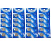Eunicell CR2032 - 20 batterie a bottone al litio da 3 V, 210 mAh (4 blister da 5 batterie), monouso, prodotto di marca
