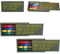 Eunmsi Custodia tattica per pastelli, in legno, con 4 pastelli, organizer multifunzionale per matite, decorazione regalo divertente, porta matite in legno, scatola portaoggetti per adulti e bambini, 2