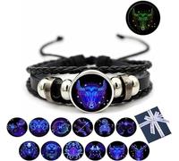 Eunmsi Zodiac Signs Spirit Bracelet, Manifestation Bracelet,Multilayer Adjustable Twelve Constellation Zodiac Leather Bracelets, Spirilet Bracelet Zodiac Manifestation (Taurus)