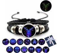 Eunmsi Zodiac Signs Spirit Bracelet, Manifestation Bracelet,Multilayer Adjustable Twelve Constellation Zodiac Leather Bracelets, Spirilet Bracelet Zodiac Manifestation (Capricorn)