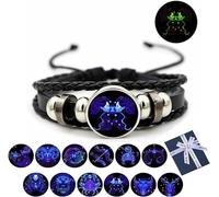 Eunmsi Zodiac Signs Spirit Bracelet, Manifestation Bracelet,Multilayer Adjustable Twelve Constellation Zodiac Leather Bracelets, Spirilet Bracelet Zodiac Manifestation (Gemini)