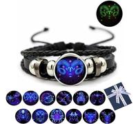 Eunmsi Zodiac Signs Spirit Bracelet, Manifestation Bracelet,Multilayer Adjustable Twelve Constellation Zodiac Leather Bracelets, Spirilet Bracelet Zodiac Manifestation (Aries)