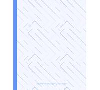 Eunoia - Abstract Blue Geometric Maze Composition Notebook by Beausk: 120 Pages, College Ruled Lined Paper, 7.5 x 9.25 Inch, Modern Abstract Pattern Notebook for School, Office, and Journaling.