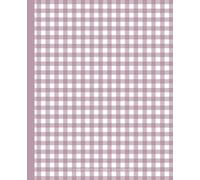 Eunoia - Aesthetic Dusty Rose Gingham Checkered Pattern Notebook by Beausk: 7.5 x 9.25 Inch, 120 Pages College Ruled | Vintage Preppy Pink Check ... Cute Aesthetic Notebook for Girls and Women
