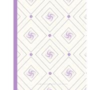 Eunoia - Lavender Geometric Composition Notebook by Beausk: 7.5 x 9.25 Inch, 120 Pages College Ruled Lined Paper | Aesthetic Purple Diamond Pattern Journal for School, College, and Creative Writing