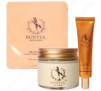 EUNYUL Horse Oil SET Crema + Crema Occhi + Maschera Confezione 10 Fogli Korea...