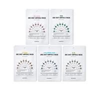 EUNYUL Maschera One Shot Confezione da 10 Pezzi, 5 Tipi x 2 Pezzi, Vitamina, Collagene, Cica, Aloe, Acido Ialuronico, Maschera Viso di Bellezza