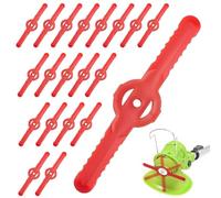 eupdd 100 Pezzi Lame per Decespugliatore in Plastica: Lame in Plastica per Tagliaerba da 14 cm per Parco, Fattoria, Frutteto, Prato, Accessori per Decespugliatore in Plastica