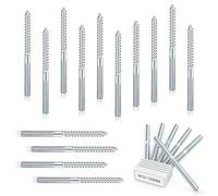 eupdd 20 Pezzi Vite a Doppio Filetto M10 x 100 mm: Bulloni di Sospensione Torx, Viti per Tasselli a doppia Estremità, Viti a Doppia Filettatura Fissaggio Prigioniero per Montaggio Mobili, Legno