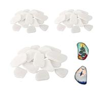 eupdd 30 Pezzi Sassi da Dipingere: 1-3/3-5cm Pietre Piatte da Dipingere per Regalo di Natale, La Pittura Creativa, Decorazione del Giardino, Rocce Naturali di Disegno, Dipingere Sassi