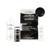 Euphidra - ColorPro XD 100, Nero, Colorazione Permanente con Acido Ialuronico, Lascia il Capello Morbido e Sano, Idrata e Riequilibra la Struttura del Capello