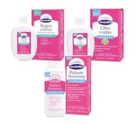 Euphidra - Kit Benessere e Idratante Baby, con Polvere Finissima, Bagno Crema e Olio Corpo, a Base di Amido di Riso, Lenitivo e Protettivo, Ideale per la Pelle Delicata di Neonati e Adulti