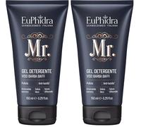 Euphidra - Mr. Detergente Viso Barba Baffi, Formula Delicata per Detersione Quotidiana, Texture Leggera e Confortevole, Idratante e Nutriente, Ingredienti Naturali, 150 ml (Confezione da 2)