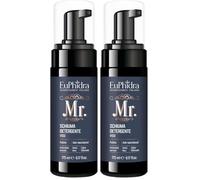 Euphidra - Mr. Schiuma Detergente Viso, Detersione Delicata per Pelli Sensibili e Miste, Formula Leggera, Morbida e Idratante a Base di Tensioattivi, Flacone Riciclato, 175 ml (Confezione da 2)