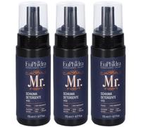 Euphidra MR. Schiuma Detergente Viso Uomo 3x175 ml Schiuma