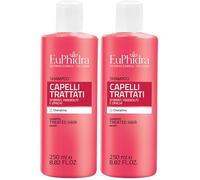 Euphidra, Shampoo Capelli Trattati, Flacone 250 ml, Riparatore e Rinforzante con Cheratina per Capelli Stressati, Secchi e con Doppie Punte, Senza SLES e Conservanti Aggiunti (Confezione da 2)