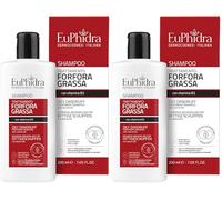 Euphidra, Shampoo Trattamento Forfora Grassa, Flacone 200 ml, con Microbioma Rebalance, Agente Antimicotico, Sarcosina e Acido Glicolico, Senza SLES, Siliconi e Parabeni, Dermatologicamente Testato