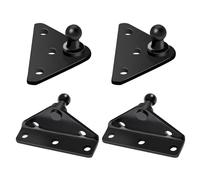 Euplokeer Staffa di montaggio con perno a sfera da 10 mm per ammortizzatore a gas, supporto per sollevamento, 2 pezzi tipo L, 2 viti piatte e 16 viti