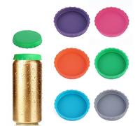 Eupneicu 6 Pezzi Tappi In Silicone Per Lattine Di Bevande, Tappo Lattina Soda E Birra, Facile Da Pulire, Anti-Perdita, Protezione Standard, Per Bevande, Cola, Birra