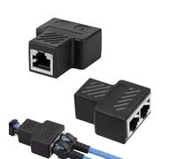 Eupneicu Accoppiatore Di Rete RJ45 [2 Pezzi], Connettori Ethernet Da 1 A 2, Doppio Socket Per Ethernet Cat 5/6/7/8 Lan Cavo