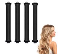 Eupneicu Bigodino Lungo Per Boccoli [4 Pezzi], Heatless Hair Curler, Bigodini Per Boccoli, Per Tutti I Tipi Di Capelli [Nero]
