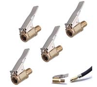Eupneicu Connettore Valvola Pneumatica[ 4 Pezzi], Connettore Valvola Pneumatica, 8mm Clip Pompa Aria Valvola Pneumatico in Ottone,per Auto Pneumatico Automobile