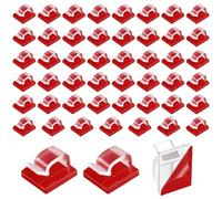 Eupneicu Fermacavi [50 Pezzi], Clip Per Cavi Da Esterno, Clip Per Cavi Autoadesivi, Per La Gestione Dei Cavi, Tv, Pc, Scrivania, Casa, Ufficio [Trasparente]