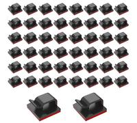 Eupneicu Fermacavi [50 Pezzi], Clip Per Cavi Da Esterno, Clip Per Cavi Autoadesivi, Per La Gestione Dei Cavi, Tv, Pc, Scrivania, Casa, Ufficio [Nero]