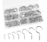 Eupneicu Ganci A Vite [ 150 Pezzi ], Ganci Avvitabili In Metallo, Viti A Soffitto Con Filettatura Per Legno, Piante, Decorazioni