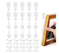 Eupneicu Ganci Da Parete Antitraccia [30 Pezzi], Ganci Per Chiodi Invisibili, Ganci Per Quadri Muro, Ganci Per Appendere Foto, Dipinti, Cappelli [3 Dimensioni]