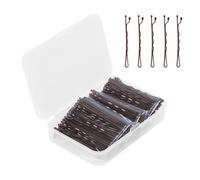 Eupneicu Mollette Capelli, 150 Pezzi Mollette Capelli, Scatola Portaoggetti per Acconciature da Donna per Ragazze [Marrone]