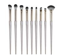 Eupneicu Pennelli Per Occhi [9 Pezzi], Pennelli Per Trucco Occhi Professionali, Pennelli Make Up Set, Make Up Kit Per Ombretti Per Applicazione Contorno E Definizione [Oro]