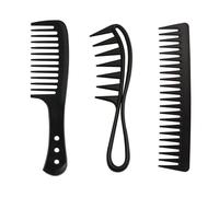 Eupneicu Pettine A Denti Larghi, 3 Pezzi Pettini Barbiere, Pettini Capelli Antistatico In Fibra Di Carbonio, Pettine Denti Larghi Per Salon, Domestico, Varie Acconciature