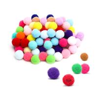 Eupneicu Pompon Colorati [100 Pezzi], 20mm Pom Pom Colorati, Per Artigianato Fai-Da-Te E Decorazioni Artigianali [Multicolore]