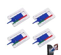 Eupneicu Spessimetro Per Pneumatici [4 Pcs], Strumento Per La Misurazione Del Battistrada, Misuratore Di Facile Lettura, Intervallo Di Misurazione Della Profondità Del Battistrada Digitale 0-20mm