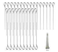 Eupneicu Spiedini In Acciaio Inossidabile [36 Pezzi], Spiedini Per Barbecue, Spiedini In Metallo, Spiedini Per Kebab, Per Falò, Grill [20 Cm]