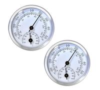 Eupneicu Thermometer Hygrometer, 2 in 1 igrometro umidità casa, Ambiente Misuratore di Umidità, Ampiamente Utilizzate in Casa, Giardino, Serra o Veranda [2 Pezzi]