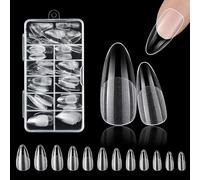 Eupneicu Unghie Finte [240 Pezzi], 12 Taglie Tip Unghie, Semi-opaco False Unghie Finte Kit, Per Saloni Di Manicure Professionale, Nail Art [Goccia d'acqua]
