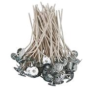 EUPNHY Stoppini per candele di soia, serie CD, 100 stoppini pretagliati da 12 da 15,2 cm, stoppini in cotone e carta per la creazione di candele.