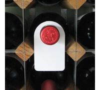 Euposia Etichette da Cantina - Collarini in Plastica per Identificazione Bottiglie Vino - Riutilizzabili - PLASTIC WINE TAG colore BIANCO - Set da 24 pz. - By