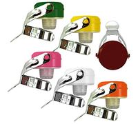 EUPOSIA - Made in Italy - SUPERTAPPO - Set di 6 Stopper Universale Vino & Champ - BLOCKWAF System fino a 6 Atm. - In Acciaio Cromato e Silicone - Mod. 1920 con Aletta INOX - (Rainbow)