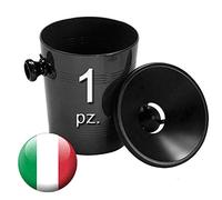 Euposia Spittoon - Sputacchiera - Crachoir - Spucknapf - Professionale in Plastica - Modello Cone 12 - capacità 1.2 lt. - By Nero (Black), 1