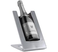 Euposia Stand Refrigerante CONTATTO, Metal Argento, 1 Pezzo | Raffredda Bottiglie Vino, Portabottiglia e Geletta Termica da Tavolo, Espositore per Spumante e Champagne Senza Ghiaccio