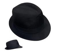 EUPSIIU 1 elegante cappello Fedora Trilby, unisex, classico cappello a bombetta Panama, classico da gentiluomo, berretto jazz, berretto da gangster, a tesa corta, per viaggi, spiaggia, feste
