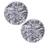 EUPSIIU 2 Pezzi Berretto da Donna Scintillante con Paillettes Luccicanti Berretto Cappello, Luccicanti e Berretto Colorato per Pendolari, Berretto da Basco alla Moda, Taglia Unica (Argento)