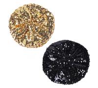 EUPSIIU 2 Pezzi Berretto da Donna Scintillante con Paillettes Luccicanti Berretto, Cappello, Luccicanti e Berretto Colorato per Pendolari, Berretto da Basco alla Moda, Taglia Unica (Blu, Argento)