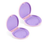 EUPSIIU 2 Pezzi Porta Apparecchio Denti, Caso per Dentiera, Porta Dentiera, Scatola per Protesi, Custodia Apparecchio Denti, Scatola Ortodontiche per Aligner Protesi Dentale Paradenti (Rosa)