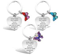 EUPSIIU 3 Pezzi Ispirativo Regalo Portachiavi, Portachiavi Personalizzato Regalo Con Parole Motivazionali, Regali Di Ispirazione Per Le Donne, Regalo Compleanno per Donna Amica Mamma (Multicolore)